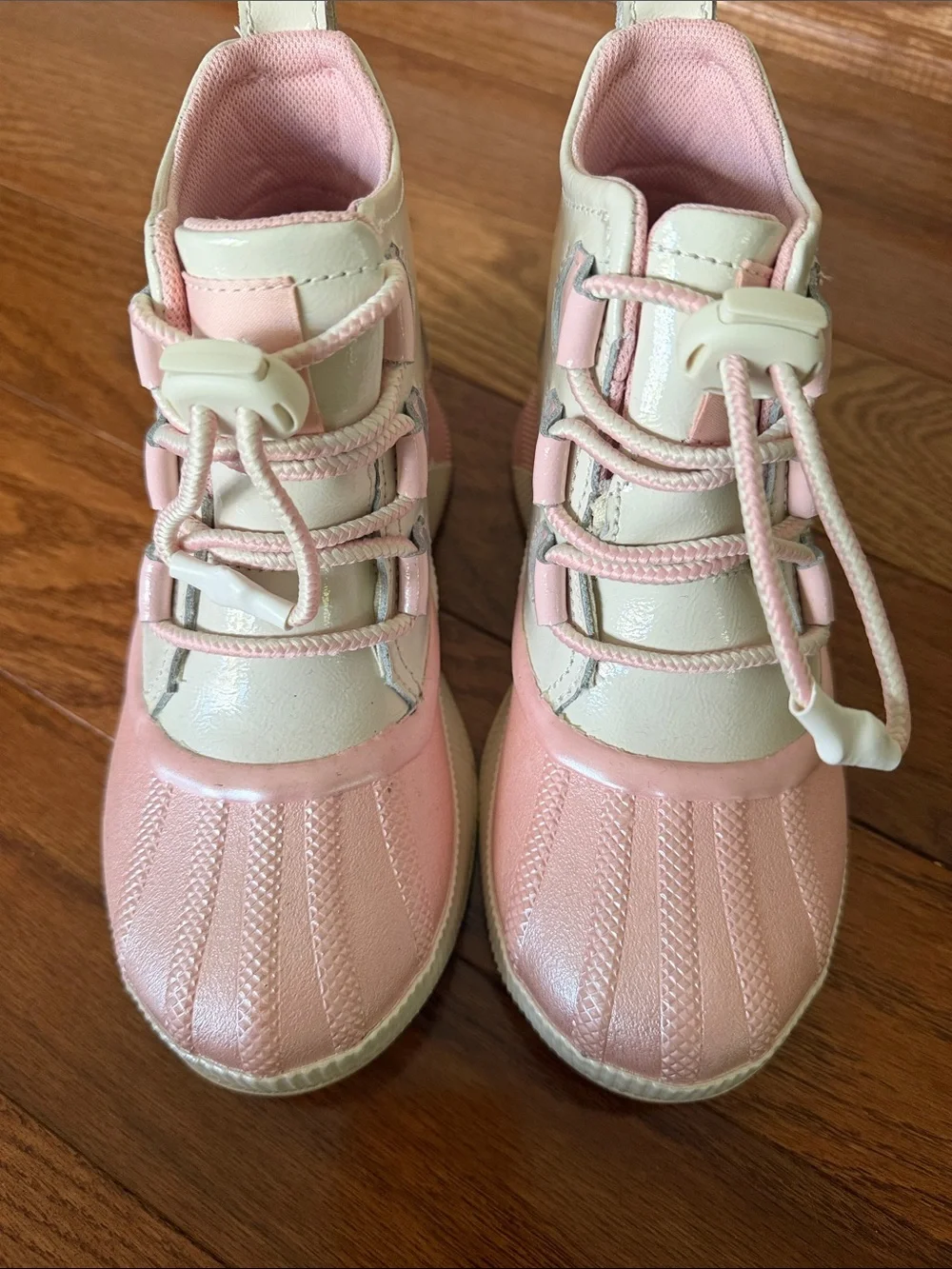 Sorel Kids Pink and Cream Waterproof Ankle Boots